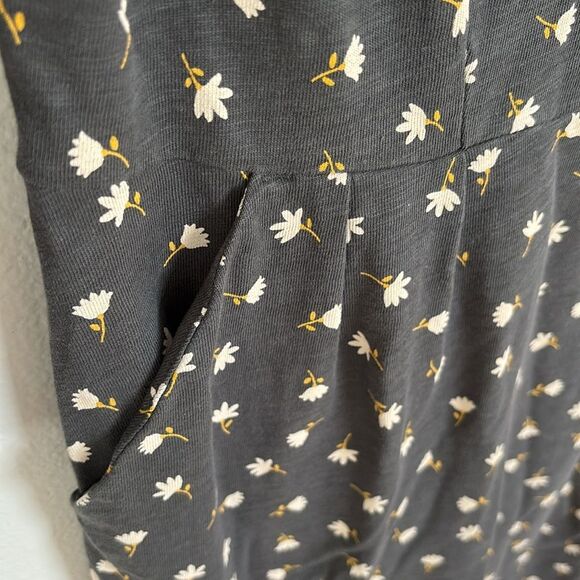Boden Penny Jersey Dress Gray Floral Print 3/4 Sleeves Size 6P - Picture 6 of 11